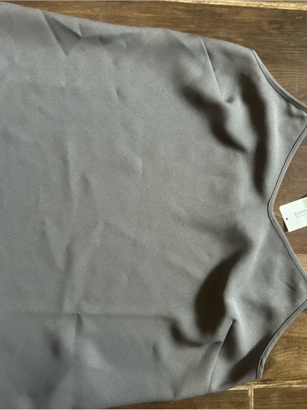 Banana Republic Silky Sleeveless Shell in Charcoal Gray